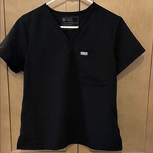 Figs Catarina one pocket Black scrub top